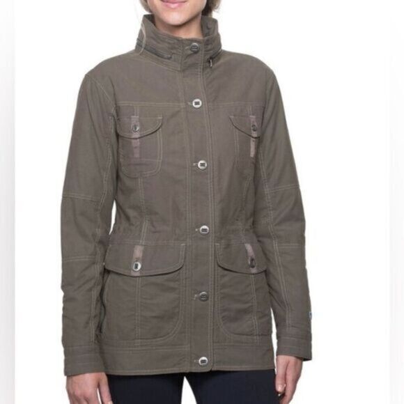 Kuhl Jackets & Blazers - EUC KUHL Women’s REKON Gray/Green Full Zip Lined Jacket/Rain Coat - Size S